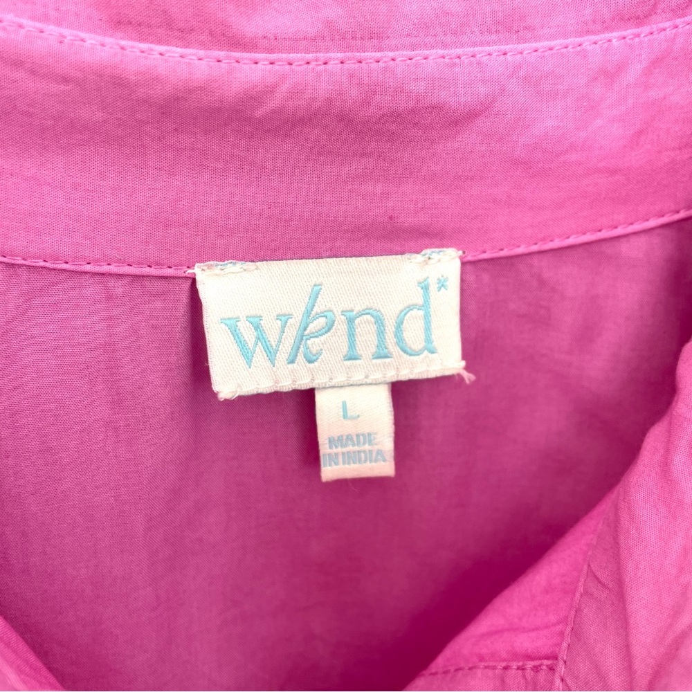 WKND Mallorca Frock It Shirt Dress in Hand-dip Hot Pink - Picture 4 of 8